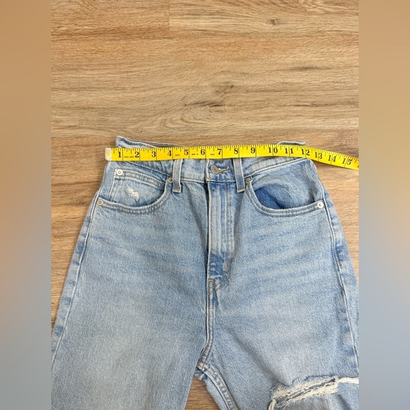 Levis 70s High Flare Jeans Womens 25 Distressed Denim Flared Leg Vintage Light - Picture 10 of 11